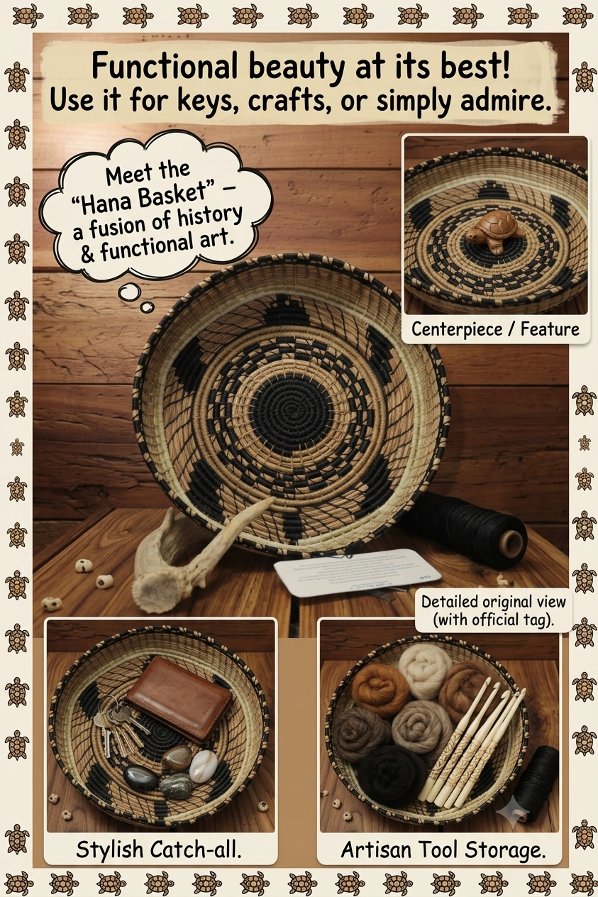 Turtle Pine Needle Basket